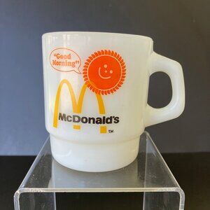 Fire-King Milk Glass McDonald’s Good Morning Sunshine Mug